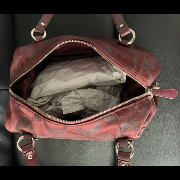 Coach Handbag - Dark Red - Picture 3 of 4